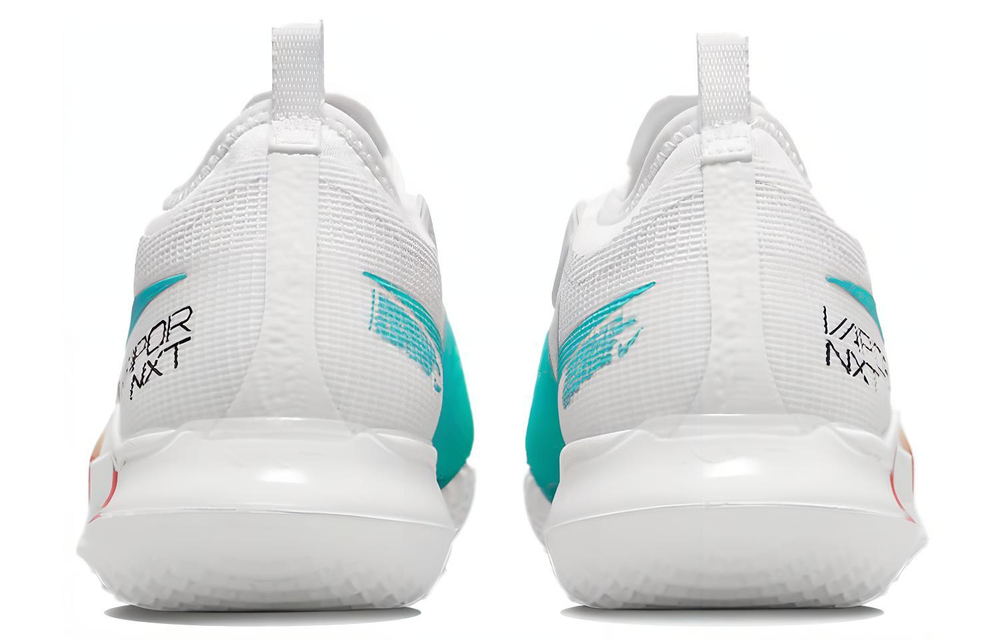 Nike Court React Vapor Nxt Hc White Habanero Red Pomegranate Washed Teal