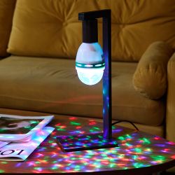 Светодиодный светильник-проектор ULI-Q301. Серия DISCO. многоцветный. ТМ VOLPE. Работа от сети 220В. Для установки в электропатрон Е27. Цвет корпуса белый.