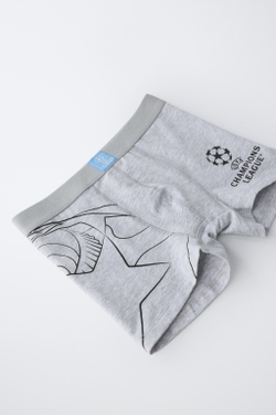 ZARA АБОР ИЗ ДВУХ ТРУСОВ-БОКСЕРОВ UEFA CHAMPIONS LEAGUE ®, СЕРЫЙ МЕЛАНЖ