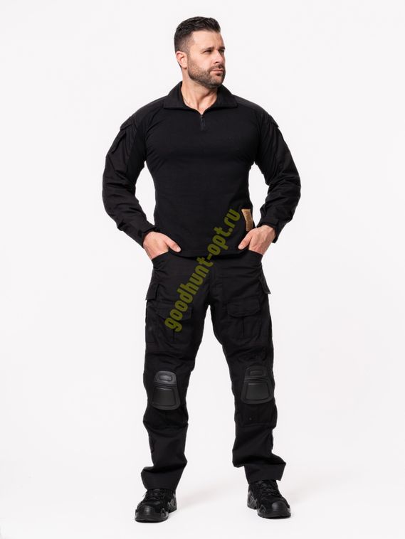Тактический костюм G3 с наколенниками и налокотники Чёрный