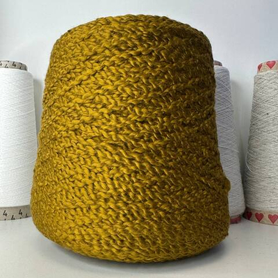 WAVY UNITO - Botto Poala; 20% шелк 80% хлопок; 195м/100гр; col.204744, цвет: оливково-горчичный