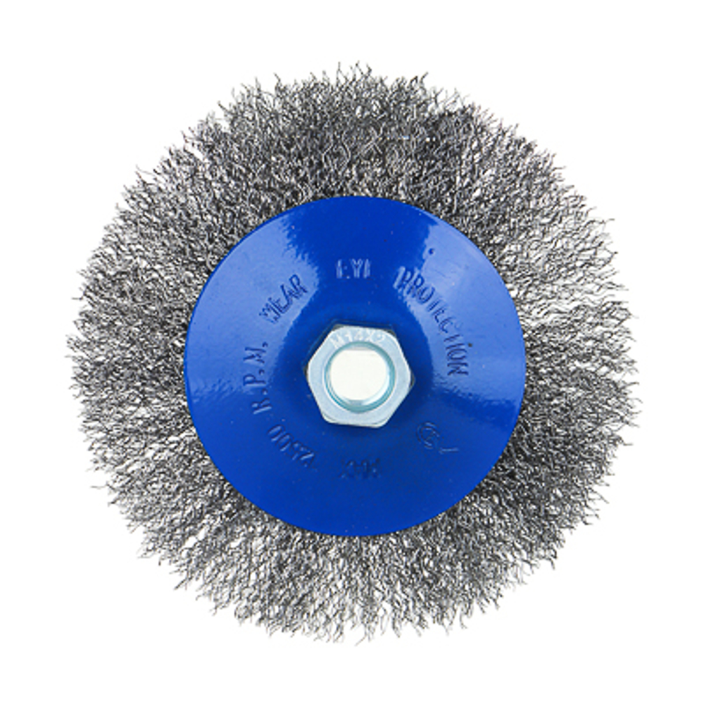 Щетка металл. РОКОТ для УШМ 125мм/М14 тарелка (90шт/кор)