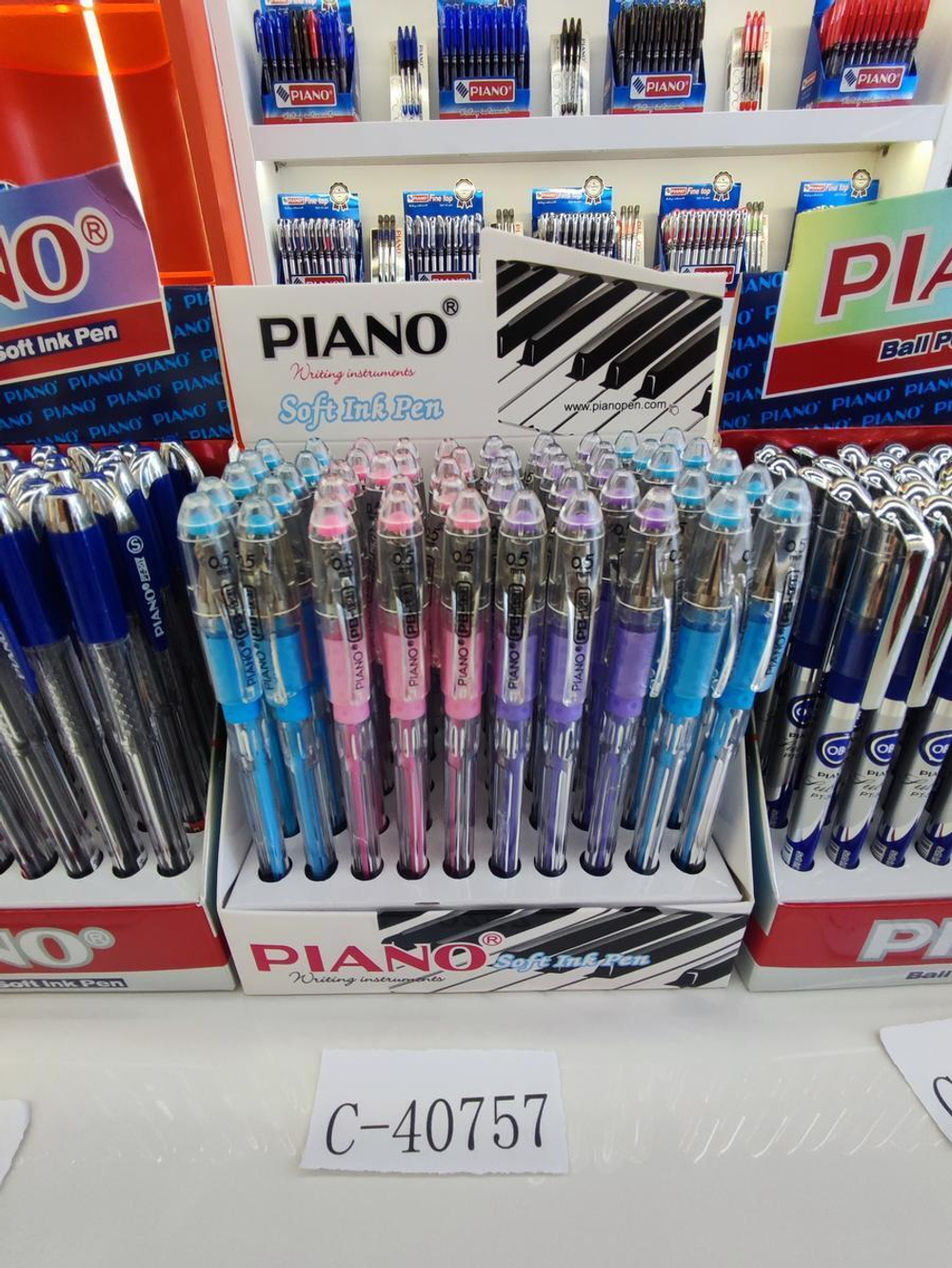 Ручка масляная Piano РВ-121, 0,5 мм, синяя, с грипом, 3 цвета микс, C-40757 (Комплект 50шт.)