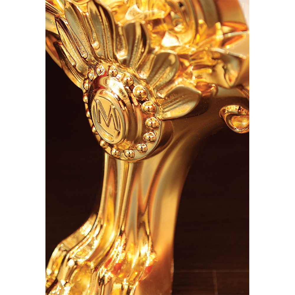 Ванна Migliore Bella на лапах с декором  красная/золото ножки MIGLIORE 170х80см 26976