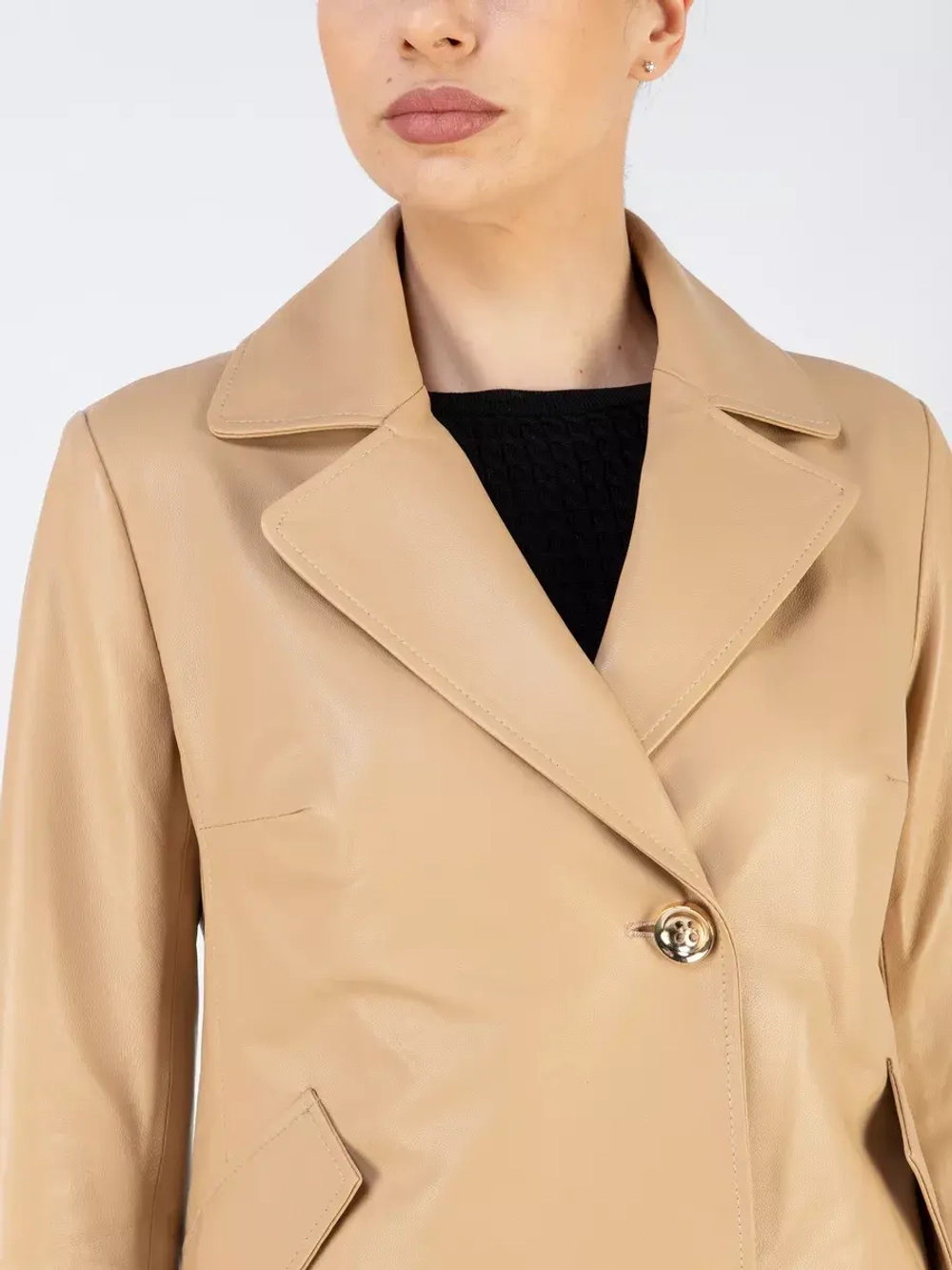 Куртка кожаная натуральная Турция блейзер