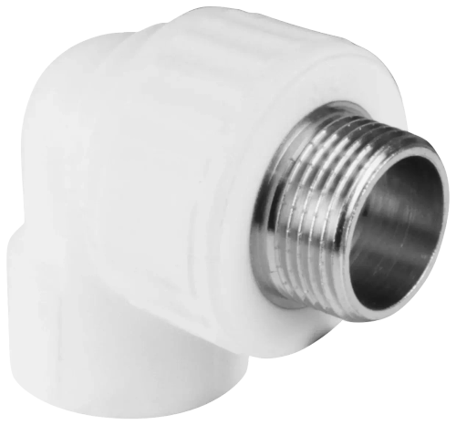 Угольник PP-R комбинированный белый НР Дн 20х1/2" VALFEX 10126020