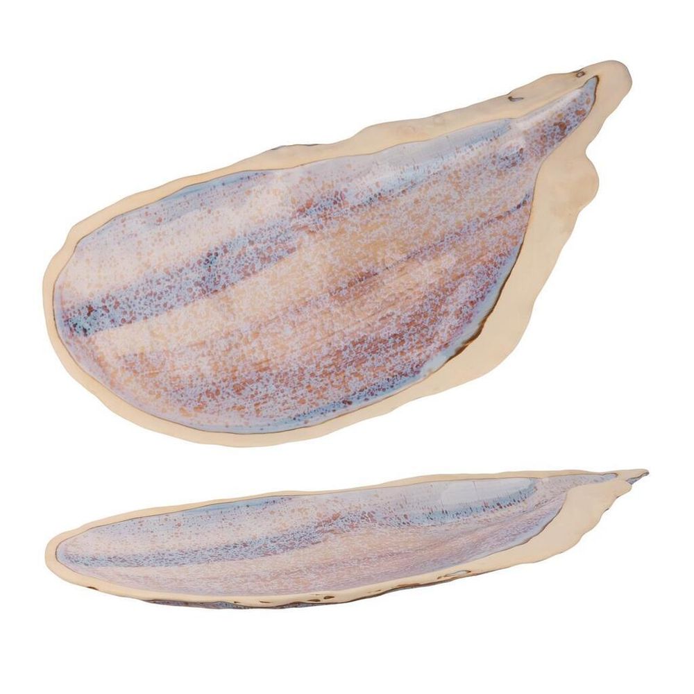 Блюдо овальное 51,8*23,5 см h3,5 см Light Purple Shell   P.L. [1]