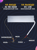 Блок питания наружный 220В / 12В / 50W / IP67