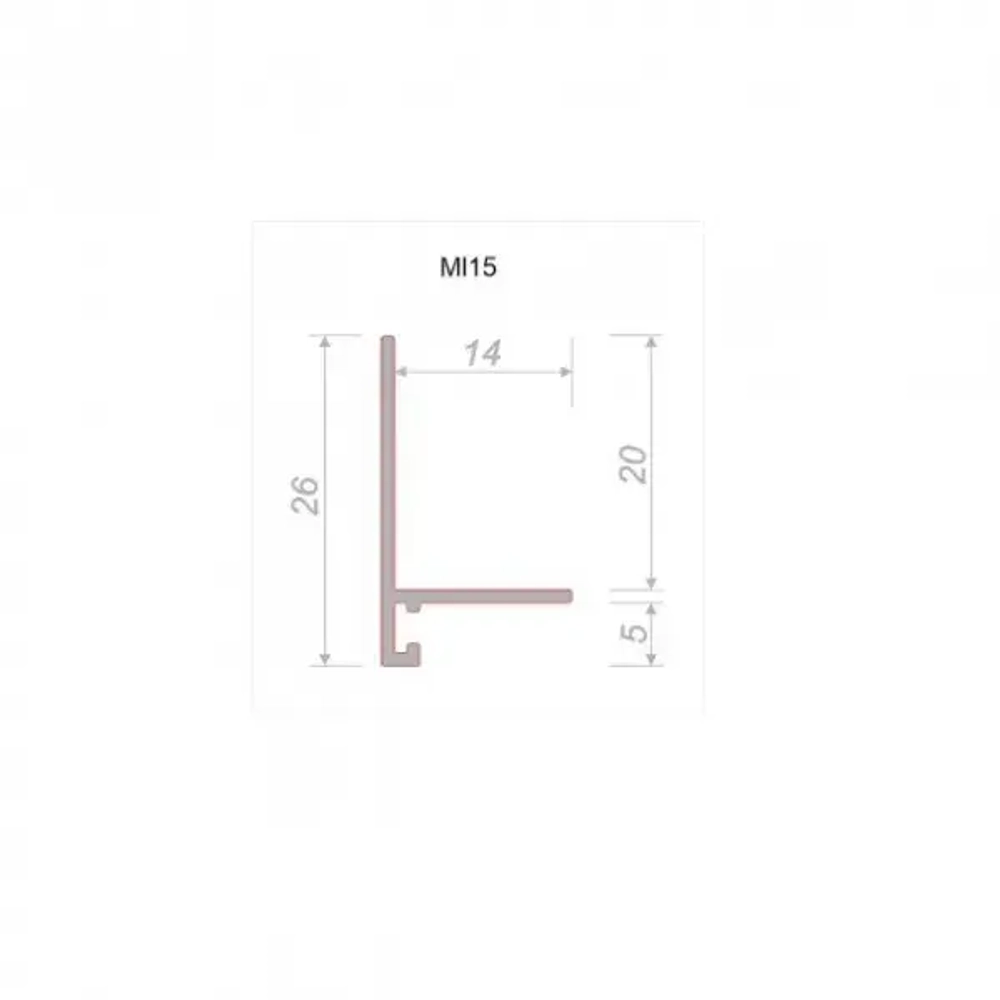 Микроплинтус ML15A анодированный черный
