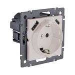 Розетка штепсельная SCHUKO 16A/250 В с USB A+C 20W, кашемир матовый Kollinger REA-004CM для Aspekt, Eleganz, Reflex