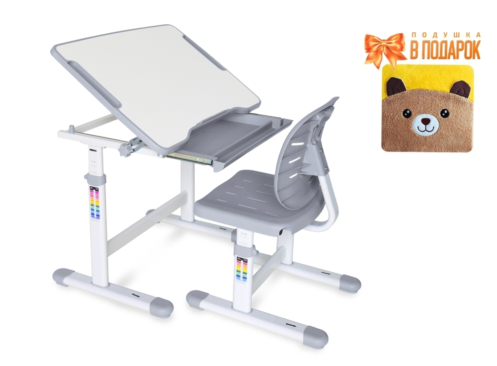 Комплект ErgoKids (стол+стул) Evo-06 Ergo Grey (арт. Evo-06 Ergo G)