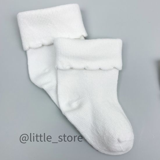 Носочки хлопковые для девочки Белый/Молочный со стоперами