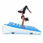 Надувной гимнастический мат-коврик «Старт» для занятий 2×2×0,4 м, синий