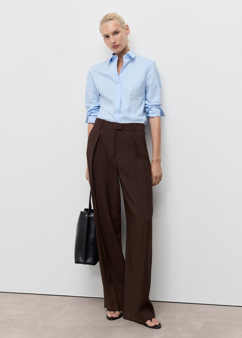 Приталенная рубашка из поплина