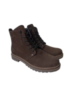 Ботинки натуральный нубук (замш) на шерсти