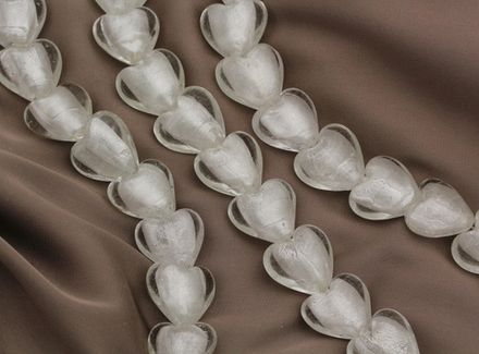 Бусина "Сердце" 20,5мм, стекло (1шт)