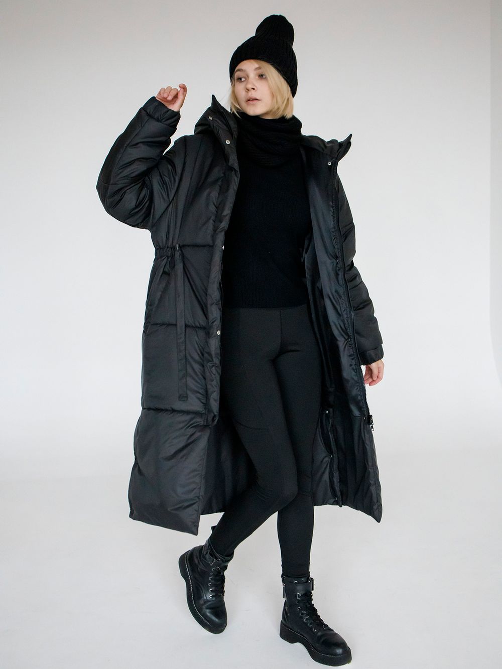 Пуховик ko-ko-ko зимний женский черный