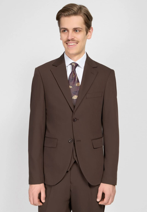 Мужской классический костюм (коричневый) А37