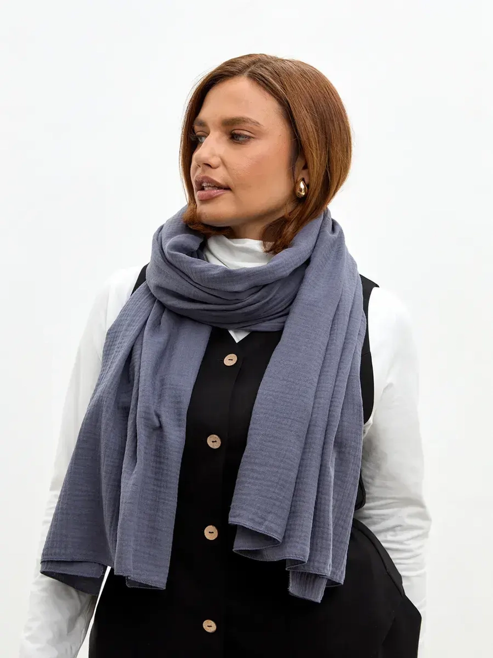 Шарф палантин из муслина