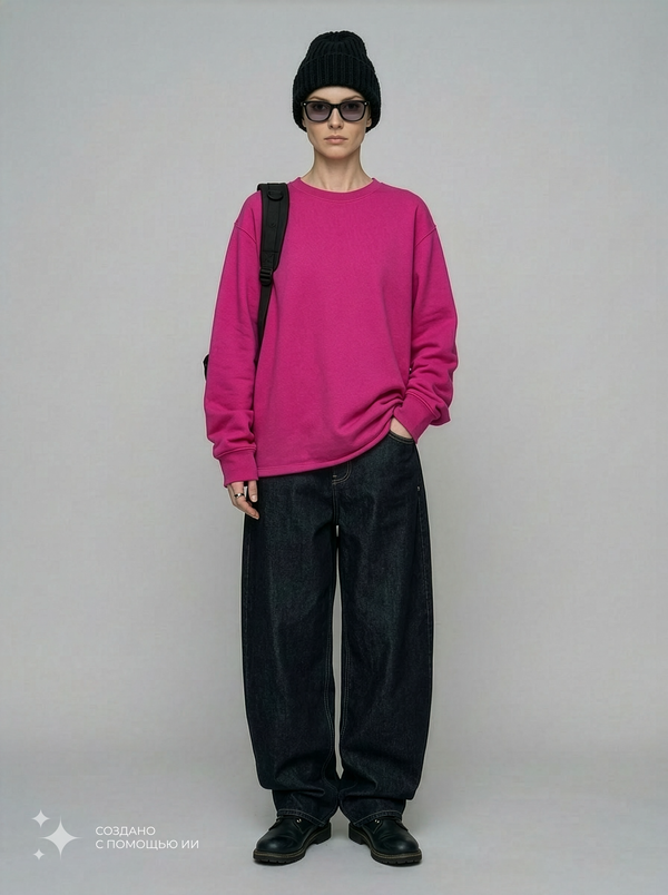 Пуловер розовый