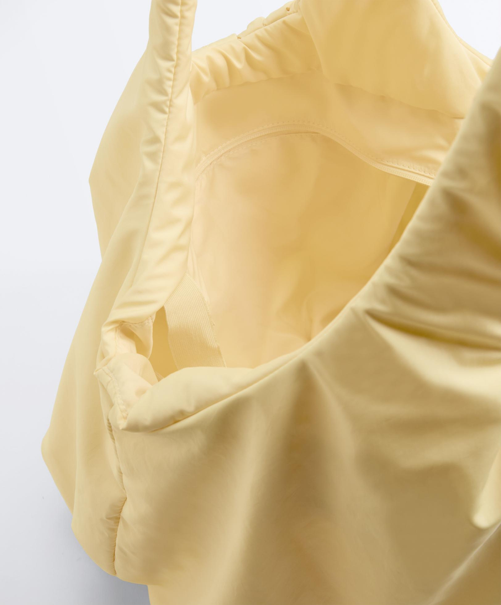 OYSHO Сумка-шоппер с эластичными ремнями, желтый