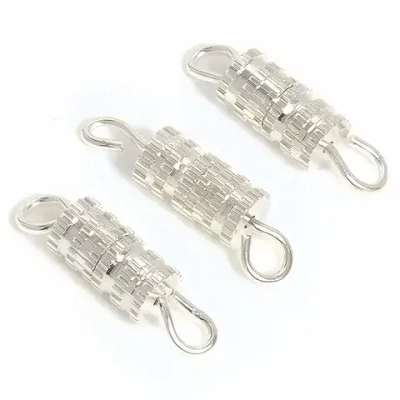 Замок винтовой для бус ш. 7х3 мм, серебро