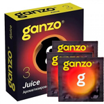 Презервативы ароматизированные Ganzo Juice Black Edition, цветные, 3 шт.