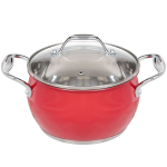 Кастрюля нерж, 2.6 л, с крыш, Daniks, Валетта, QS-2-18/GS-01616-18CA, индукц