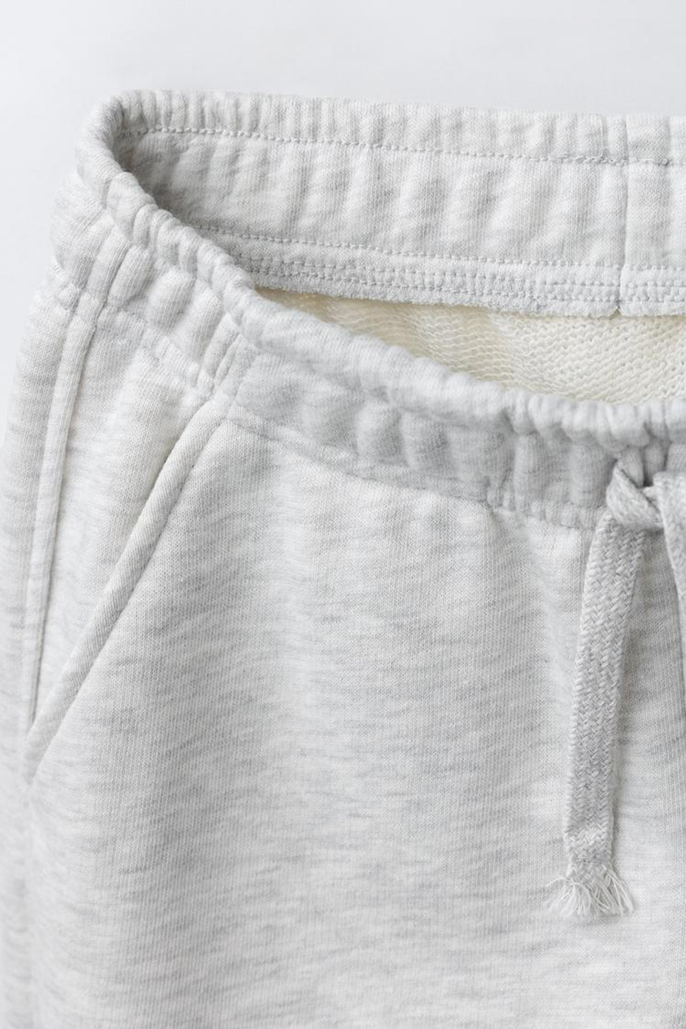 ZARA БРЮКИ WIDE LEG ИЗ МЯГКОЙ ТКАНИ СО ЗВЕЗДАМИ, СЕРЫЙ МЕЛАНЖ