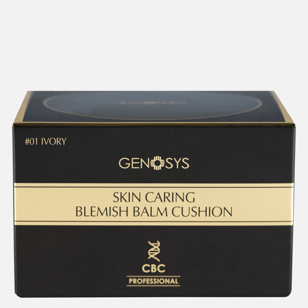 GENOSYS SKIN CARING BLEMISH BALM CUSHION|Ухаживающий BB-кушон с тонирующим эффектом тон 01 IVORY