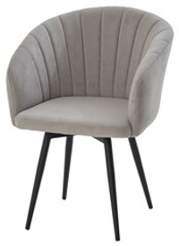 Стул МИШЕЛЬ 360 град. поворот. B22 Серый, велюр / черный каркас, М-City