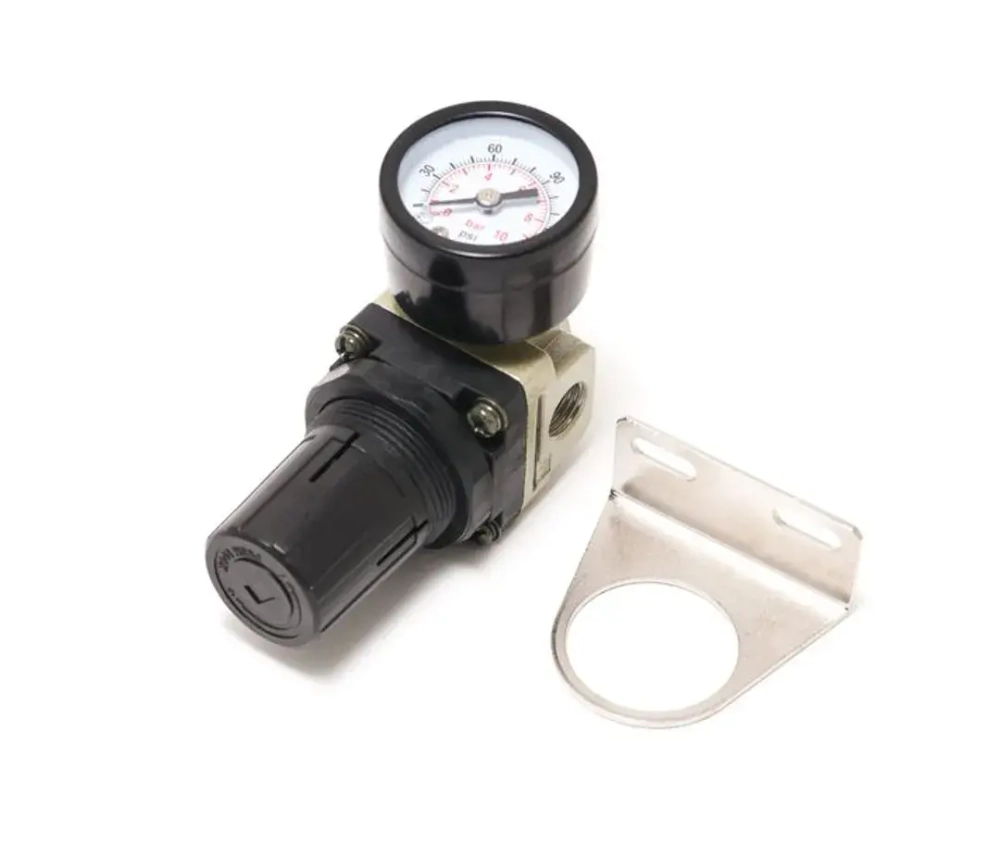Регулятор давления воздуха с индикатором 1/4(f)-1/4(M) 0-10bar RockForce##Rock FORCE RF-AR2000-02(код 18865)