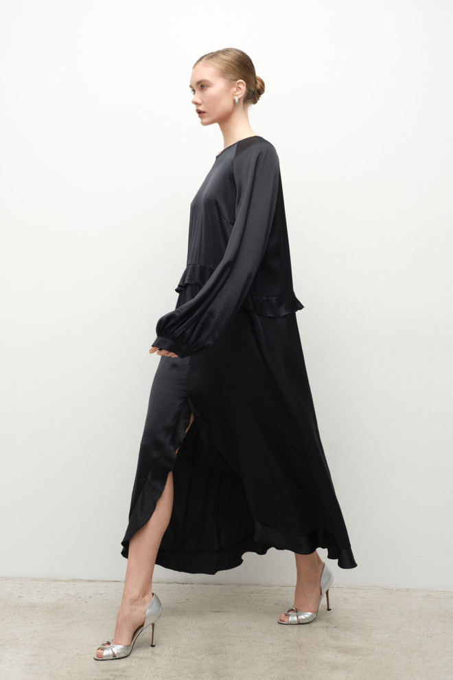 Платье богемное с воланами