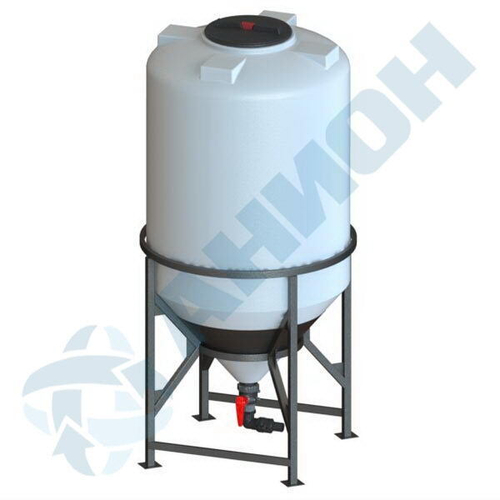 Бункер 1400 л с дыхательным клапаном, с полным сливом 2" Анион 1400 л. конусный (1150x1150x2300см;белый) - арт.559511