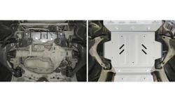 Защита картера Rival для Toyota Tundra II (V - 5.7) 2007-2018 (устанавл-ся совместно с 2333.9509.1.6), штампованная, алюминий 6 мм, с крепежом, 2333.9510.1.6
