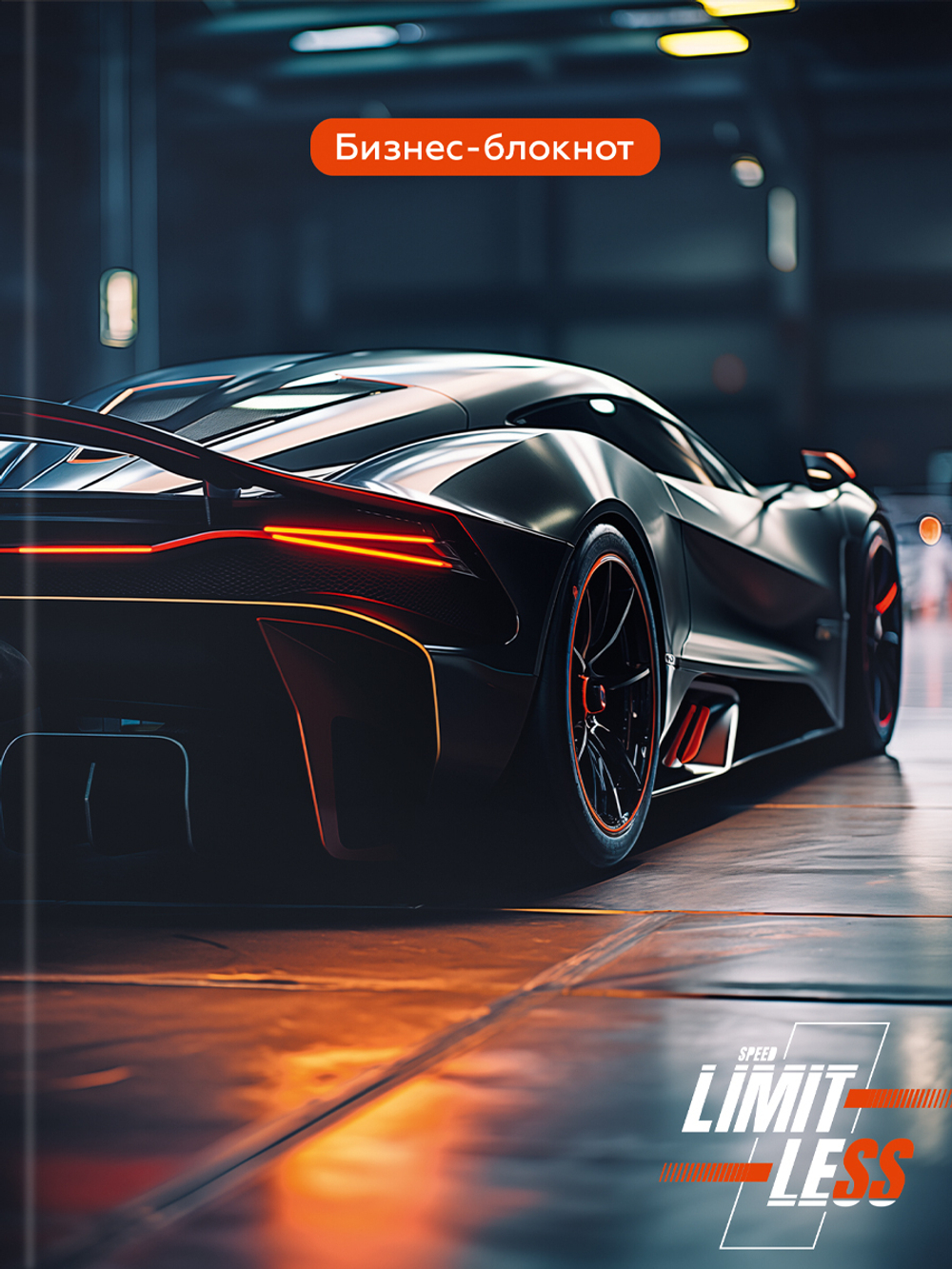 Блокнот А5 7БЦ 80л "Спортивный автомобиль - 1" клетка, глянц.лам.