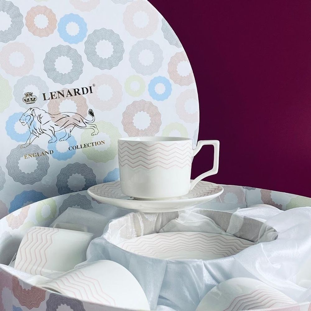 Lenardi 305-149 Чайный набор 12пр. 250мл в под.уп.(х6)Фарфор