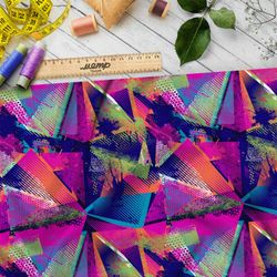 Ткань бифлекс цветной свет в разбитом стекле