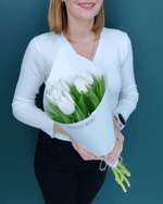 Букет из белых тюльпанов,7шт(00469)