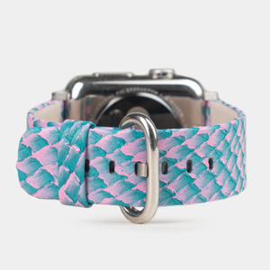 Ремешок для Apple Watch 40/41/42 mm из кожи лосося, цвета розовый градиент