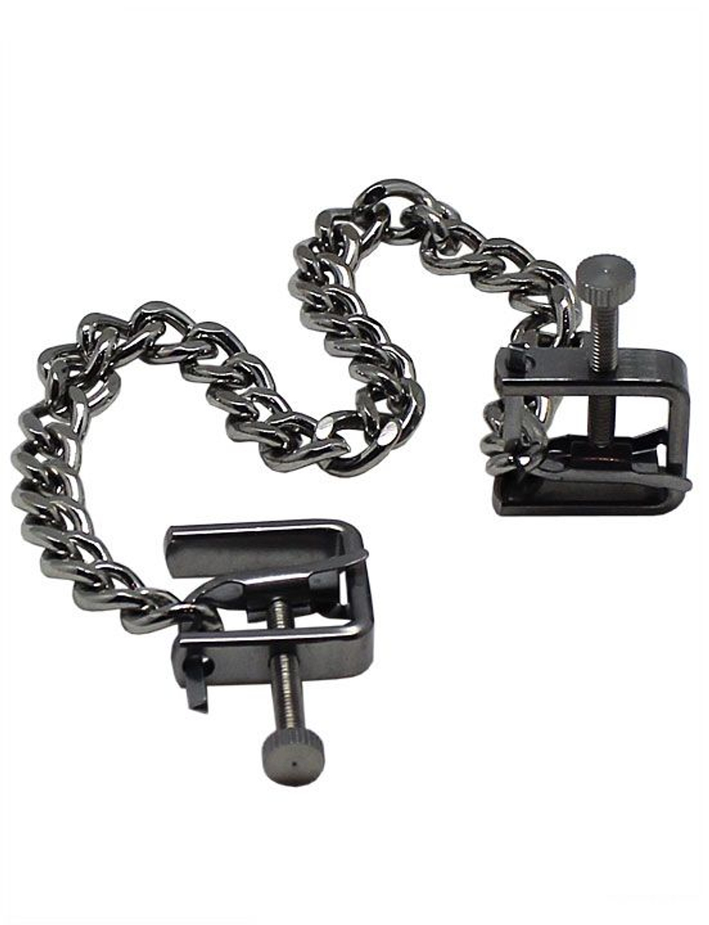 Серебристые винтовые зажимы для груди (Цвет: серебристый)