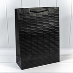 Пакет подарочный 30х40х15см Премиум "Престиж" (Черный)