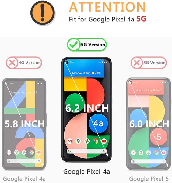 Силиконовый чехол для Google Pixel 4a 5G 6.2" (Прозрачный)
