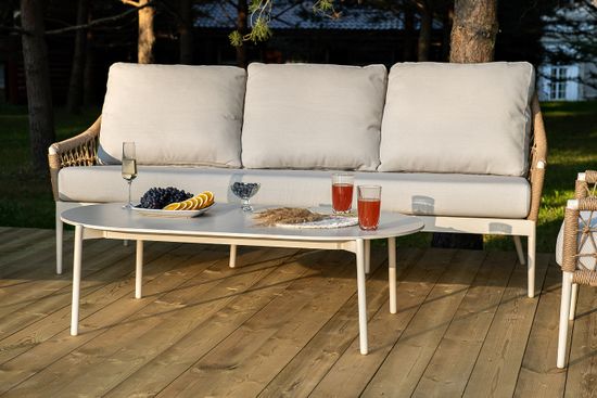 "Венеция" лаунж-зона из искусственного ротанга, цвет соломенный