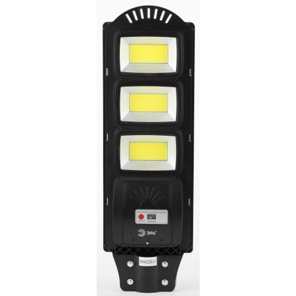 Консольный светильник ЭРА ERAKSC60-01 светодиодный уличный 60 Вт 1100 Лм COB на солнечной батарее с датчиком движения | Уличное освещение на солнечных батареях