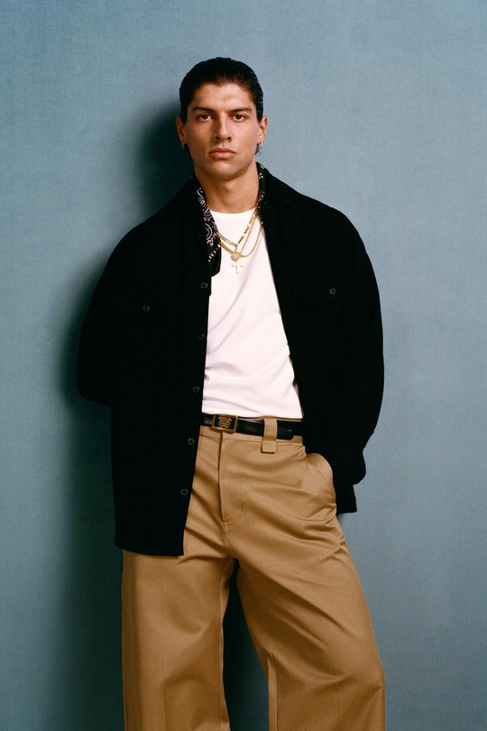 ZARA X WILLY CHAVARRIA ШИРОКИЕ БРЮКИ-ЧИНО, БЕЖЕВЫЙ