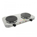 Плитка электрическая 2-х конфорочная Atlanta ATH-1738, 2 чугунных ТЭНа 15см