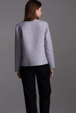 Жакет женский 4446ВП, серый ромб #485СР044446ВП