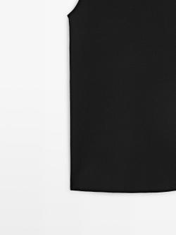 Massimo Dutti Струящееся мини-платье, черный