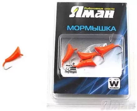 Мормышка вольфрамовая Яман Blue Fox с ушком цвет оранжевый размер 6 вес 3,00г